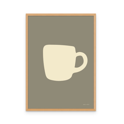 Big Coffee Cup Wall Art Print Framed Print by Hadden and Hadden