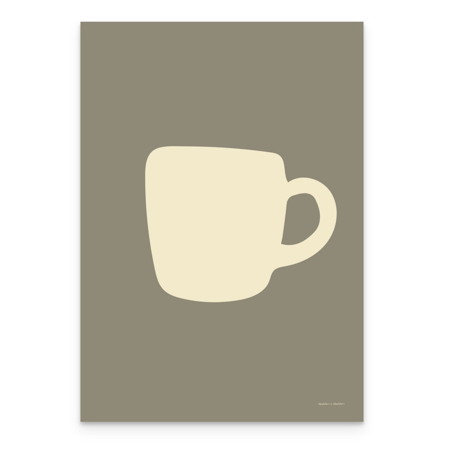 Big Coffee Cup Wall Art Print Framed Print by Hadden and Hadden