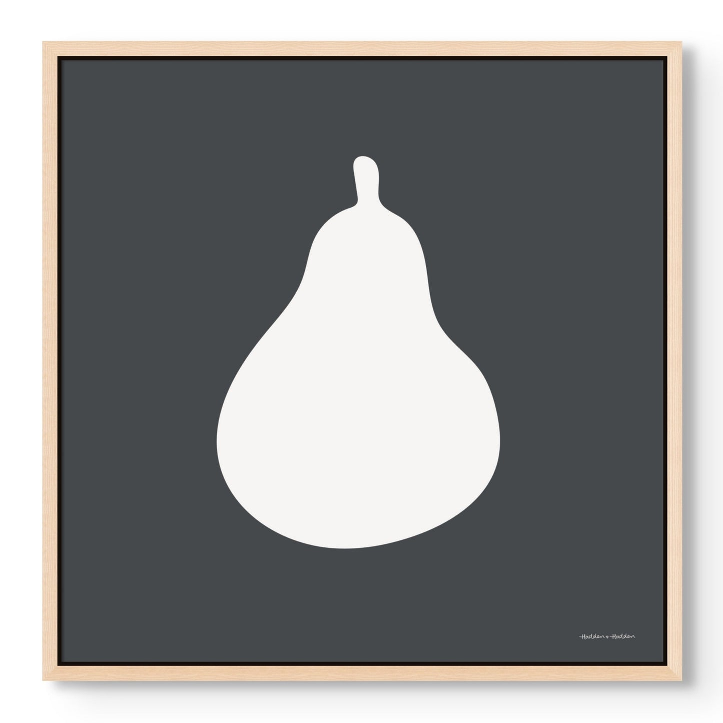 Big White Pear Canvas Canvas Wall Art by Hadden and Hadden