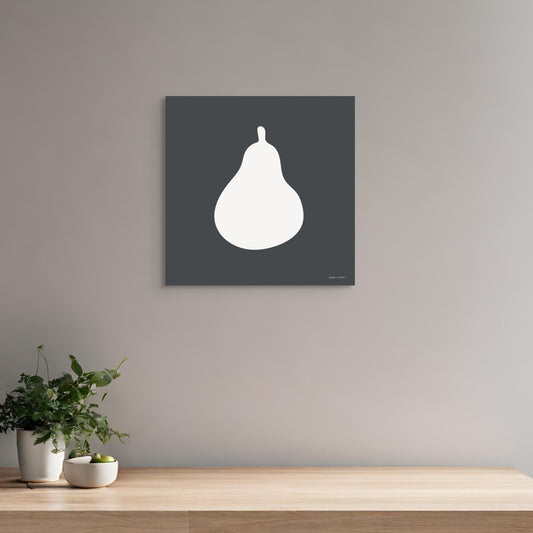 Big White Pear Canvas Canvas Wall Art by Hadden and Hadden