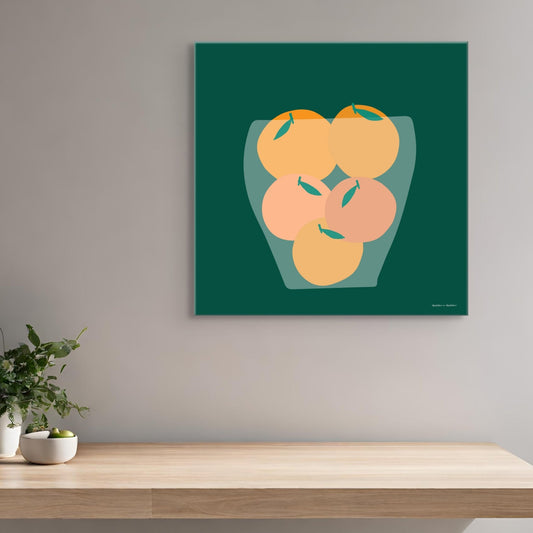 Bowl of Fruity Oranges in a Bowl Canvas Canvas Wall Art by Hadden and Hadden
