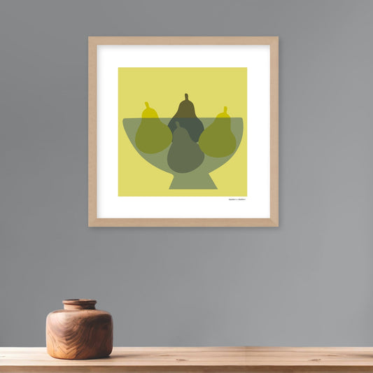 Bowl of Green Pears Framed Print by Hadden and Hadden