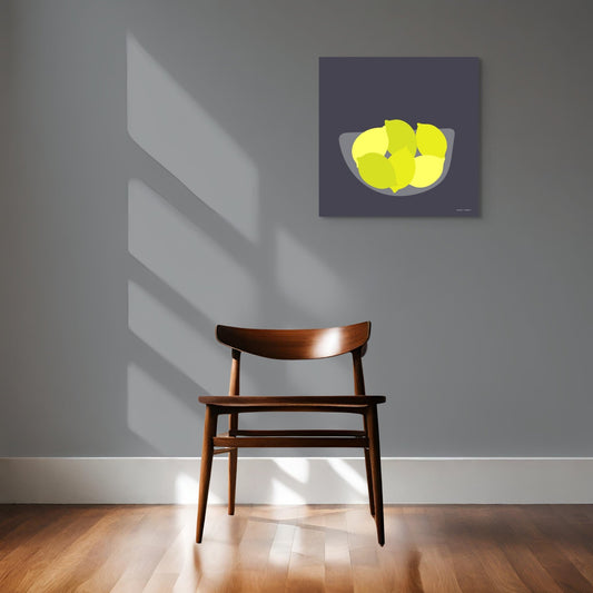 Bowl of Lemons Canvas Canvas Wall Art by Hadden and Hadden