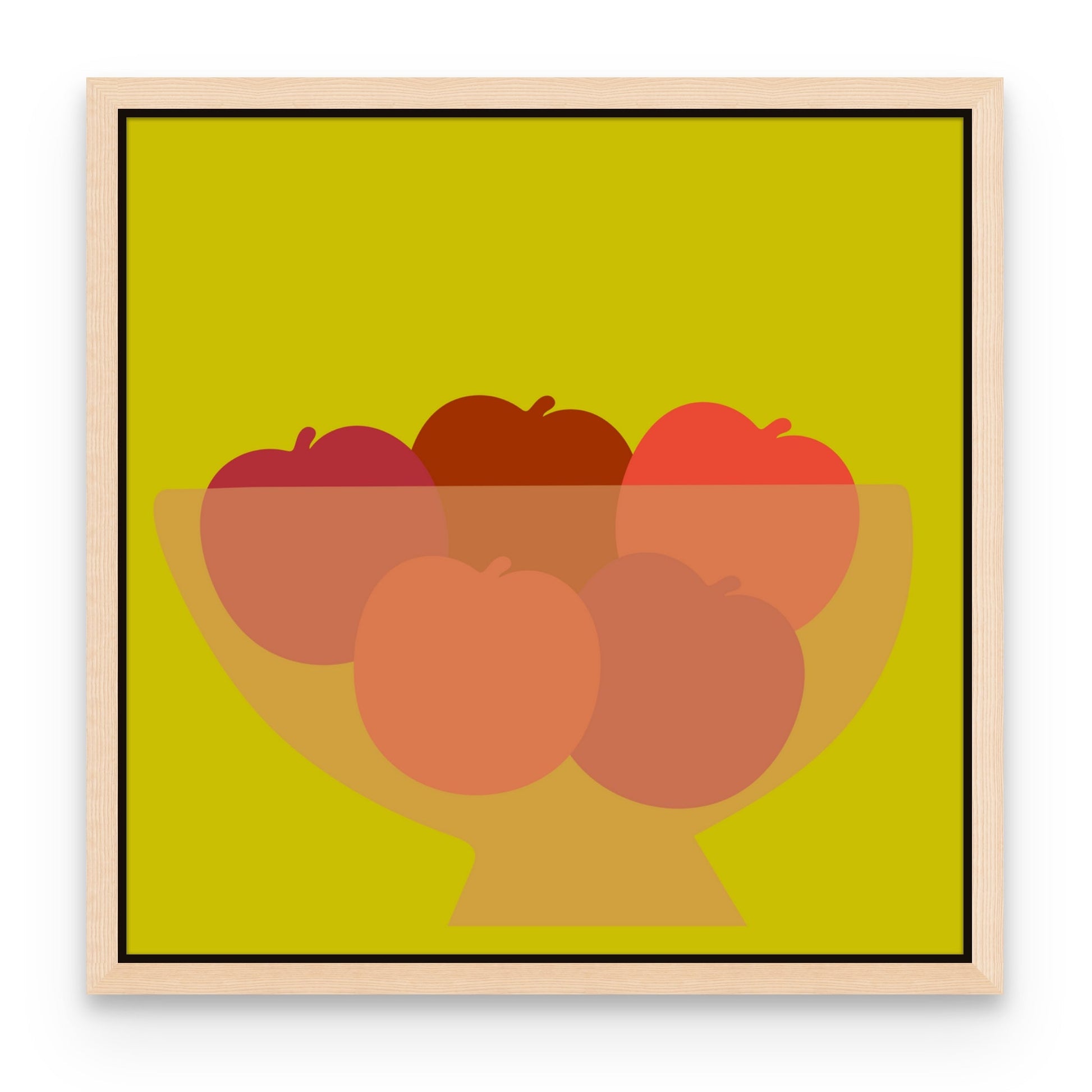 Bowl of Red Apples on Green Canvas Wall Art by Hadden and Hadden