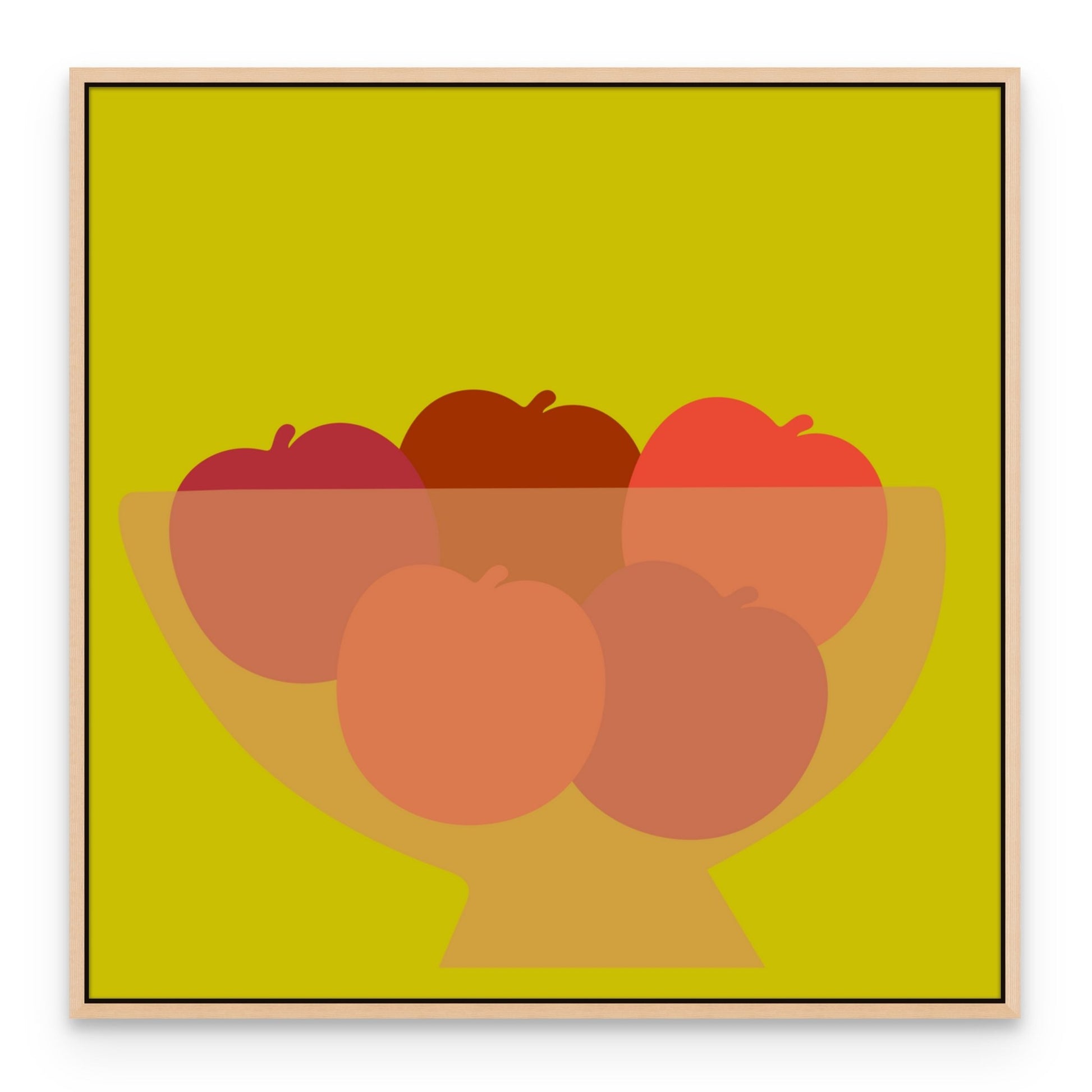 Bowl of Red Apples on Green Canvas Wall Art by Hadden and Hadden