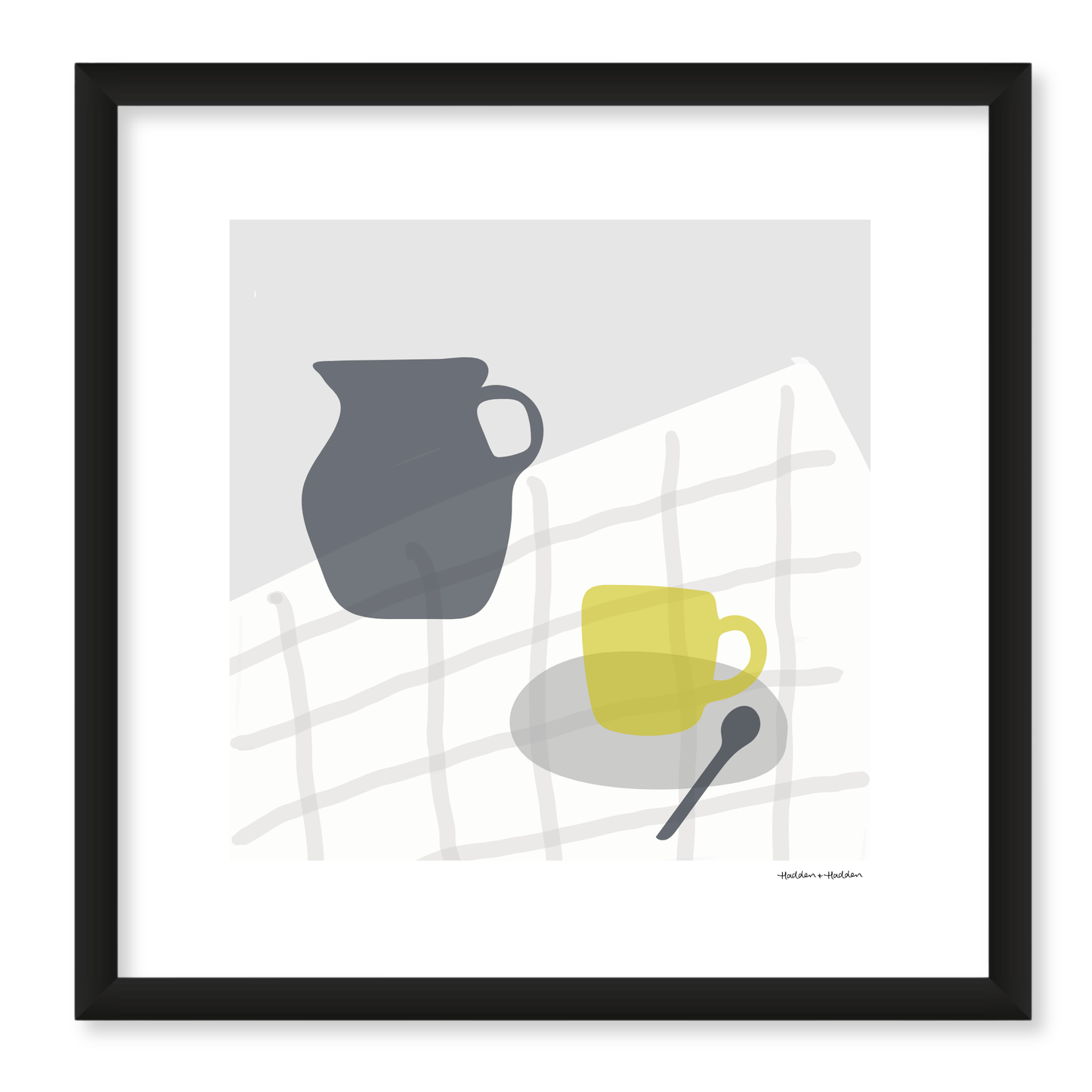 Cup, Saucer and Jug Still Life Framed Print by Hadden and Hadden