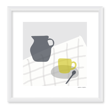 Cup, Saucer and Jug Still Life Framed Print by Hadden and Hadden