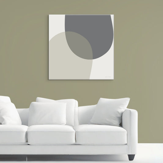 Grey Forms Abstract Canvas Canvas Wall Art by Hadden and Hadden