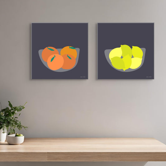 Juicing Oranges in a Bowl Wall Art Canvas Canvas Wall Art by Hadden and Hadden