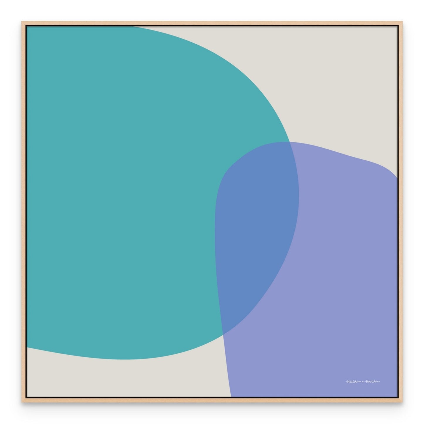 Organic Abstract in Green and Blue Canvas Canvas Wall Art by Hadden and Hadden