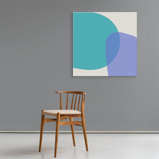 Organic Abstract in Green and Blue Canvas Canvas Wall Art by Hadden and Hadden
