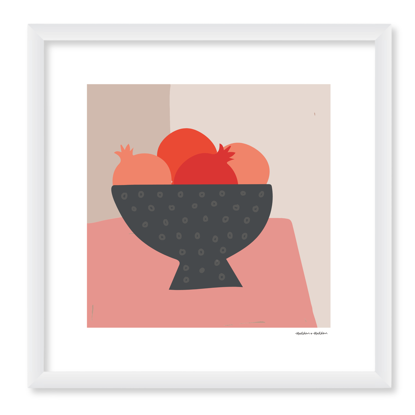 Ripe and Red Pomegranates Framed Print by Hadden and Hadden