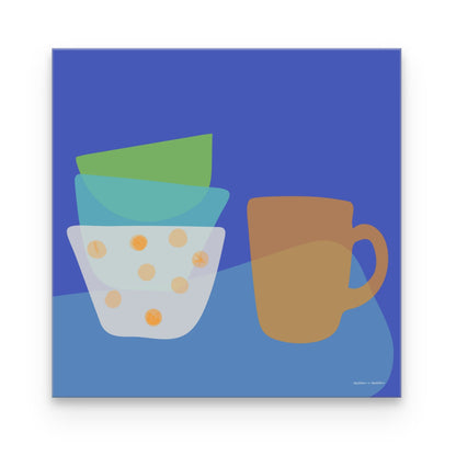 Stack of Cups Canvas Canvas Wall Art by Hadden and Hadden