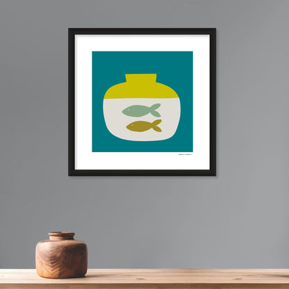 Two Fishes in a Bowl Framed Print by Hadden and Hadden