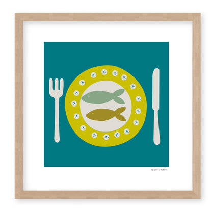 Two Fishes on a Plate Framed Print by Hadden and Hadden